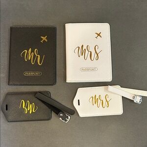 Mr & Mrs Passport and Travel Luggage Tag